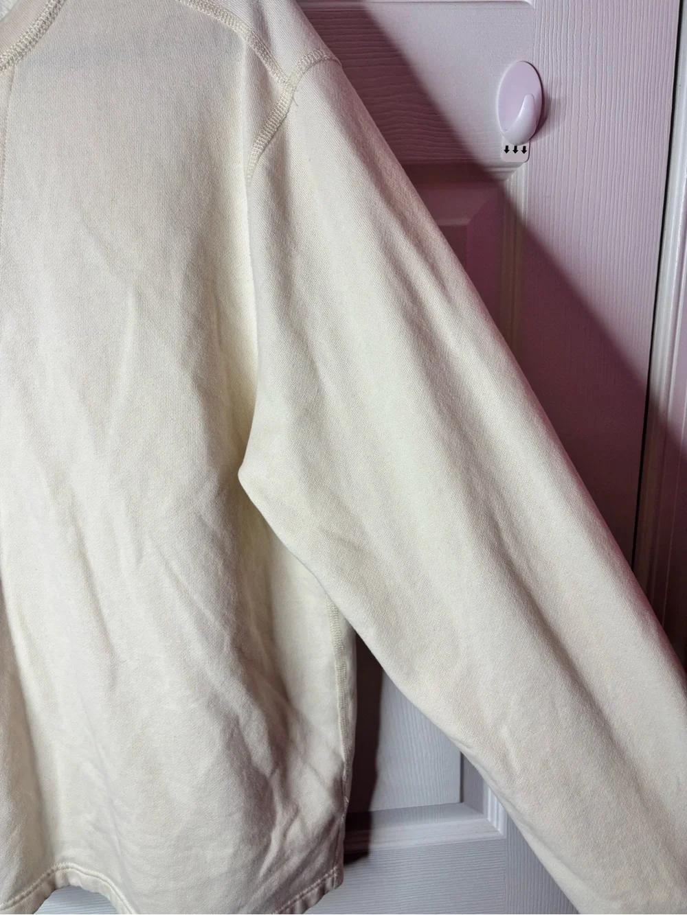 J. Crew Men's Long-Sleeve Henley in Off-White Cream